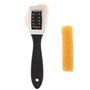 Brosse À Chaussures 2pcs / Set Cuir Stain Cleaner Cleaner Surede Chaussure De Chaussure De Nettoyage 3 côté Brosse de nettoyage