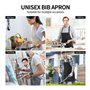 HTTUP Tablier de cuisine imperméable avec poches pour la cuisine et la pâtisserie Motif teckel Noir Taille unique 71 x 83 cm, No