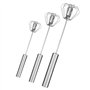 XVHOAB Egg Fouet Manuel en Acier Inoxydable Semi-Automatique Push Type Rotatif Batteur d'oeufs 3pcsegg