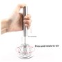 XVHOAB Egg Fouet Manuel en Acier Inoxydable Semi-Automatique Push Type Rotatif Batteur d'oeufs 3pcsegg