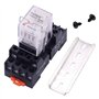 TWTADE DC 24V Relais de Puissance électromagnétique 14 Broches DPDT (4NO 4NC) Relais Indicateur LED à Bobine Avec Prise YJTF08A-