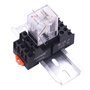 TWTADE DC 24V Relais de Puissance électromagnétique 14 Broches DPDT (4NO 4NC) Relais Indicateur LED à Bobine Avec Prise YJTF08A-