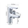 Robinet De Salle De Bain Brosse Salle De Bains Matériaux De Construction Quincaillerie Lavabo Monotrou Cuivre Bouton À Double Us