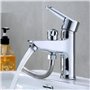 Robinet De Salle De Bain Brosse Salle De Bains Matériaux De Construction Quincaillerie Lavabo Monotrou Cuivre Bouton À Double Us