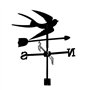 girouette de Jardin Exterieur Toit Hirondelle WEATHERVANES PEINTURATION SPÉRITÉ Noir MÉTAL