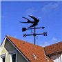 girouette de Jardin Exterieur Toit Hirondelle WEATHERVANES PEINTURATION SPÉRITÉ Noir MÉTAL
