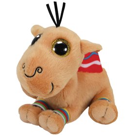 Ty - Peluche - Beanie Boos - Chameau - Jamal - Marron avec Bosse Rouge - Yeux dorés Grands et Scintillants - La Douce Bonhomme a