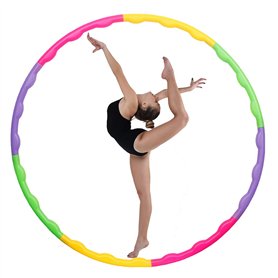 joyfuntech 8 pièces enfants Hula Hoop Cerceau coloré diamètre 65 cm haute qualité démontable petit pour entraînement sport & jeu