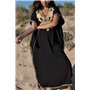 YOUKD été Coton brodé Floral lâche Caftan Boho Plage Bikini Couverture Robe Grande Taille Robe pour Les Femmes