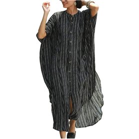 YOUKD Femmes D'été Cardigan Maxi Robe Bohème Plage Coverup Robe Longue Kimono Taille Unique