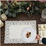 Unique Party Blanc Set de Table Papier napperons, Lot de 8