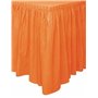 Unique Jupe de Table en Plastique Orange 73 x 426 cm - Orange - Taille