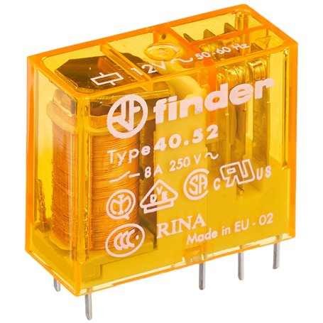 relais miniature 12 volts ac 2 contacts 8 ampères