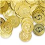 soitzhoc 100 pièces pièces d'or en plastique,pièces jouets pièces d'or jouets pour les chasses au trésor et les cadeaux de fête