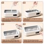 Nettoyeur Ultrasons 640ML,Nettoyeur Ultrasons Lunettes 49000HZ Nettoyeur Ultrason Bijoux,Ultrasonic Cleaner,4 Réglages de Temps,