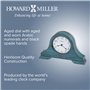 Howard Miller Tamson Horloge de Cheminée 635181 – Finition Bleu Sarcelle Usé, Design Vintage en Bois, Base Feutrée, Chiffres Ara