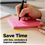 Post-it Notes Autocollantes, Couleurs Assorties, Pack de 5 Blocs, 100 Feuilles par Bloc, 76 mm x 127 mm - Feuillets Adhésifs pou