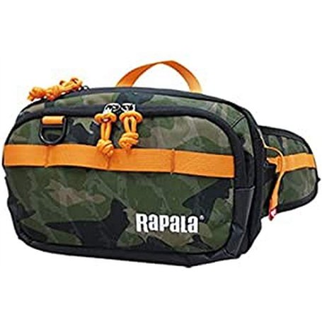 Rapala - Sac de Pêche Jungle Hip Pack - Sac Pêche Format Ceinture - Pour Accessoires - Compartiment Principal Zippé - Poches Lat
