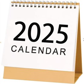 Calendrier de bureau 2025 mensuel 2025 - Calendrier quotidien debout - Liste des choses à faire - Planificateur mensuel - Petit