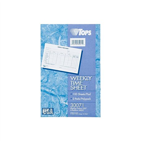 TOPS hebdomadaire Feuille de temps des employés