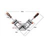 Pnces d'angle NUZAMAS de 90 degrés - Pince d'angle en alliage d'aluminium - Pince pivotante réglable - Étau pour le travail et l