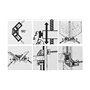 Pnces d'angle NUZAMAS de 90 degrés - Pince d'angle en alliage d'aluminium - Pince pivotante réglable - Étau pour le travail et l