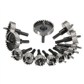 NUZAMAS Lot de 13 scies cloches en métal 16-53 mm - Outils de coupe en acier tungstène pour acier inoxydable