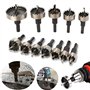 NUZAMAS Lot de 13 scies cloches en métal 16-53 mm - Outils de coupe en acier tungstène pour acier inoxydable, fer, plaque de cui