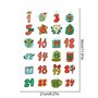 Autocollants Calendrier de l'Avent Noël - Autocollants Calendrier Pour Le Compte À Rebours De Noël | Décalques Décoratives Pour 