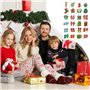 Autocollants Calendrier de l'Avent Noël - Autocollants Calendrier Pour Le Compte À Rebours De Noël | Décalques Décoratives Pour 