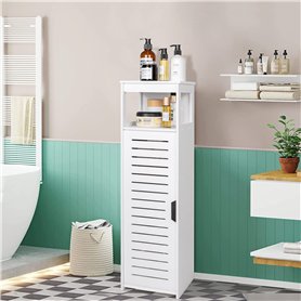 VOGGV Armoire de salle de bain autoportante avec 1 porte et étagères pour la maison