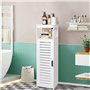 VOGGV Armoire de salle de bain autoportante avec 1 porte et étagères pour la maison