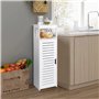 VOGGV Armoire de salle de bain autoportante avec 1 porte et étagères pour la maison, la cuisine, le salon et le couloir, 22 x 20