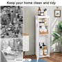 VOGGV Armoire de salle de bain autoportante avec 1 porte et étagères pour la maison, la cuisine, le salon et le couloir, 22 x 20