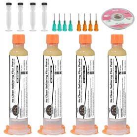 WAN2TLK No Clean Lot de 10 pâtes à souder 4 ml – Flux de soudure de précision pour soudure électronique – Complet avec piston et
