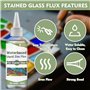 INNOVAYOU Flux liquide à souder de 220 ml, flux de vitrail pour la soudure améliore la fermeté, utilisé pour le soudage et la ré
