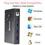 YOUTINGHDAV KVM Switch 2 PC 1 moniteur 8K@60Hz 4K @120Hz, USB 3.0 KVM Switch HDMI 2.1 HDCP 2.3 pour 2 ordinateurs partageant un 