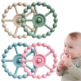 4 Pièces Anneau Dentition Bebe Jouet De Dentition En Silicone Sans Bpa Anneau De Préhension Pour Bébé Anneau De Dentition Pour N