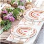 41 Pièces Kit De Vaisselle Anniversaire Fille Arc En Ciel Vaisselle De Fêt Jetable Fille Vaisselle Comprend 10 Assiettes Plates 