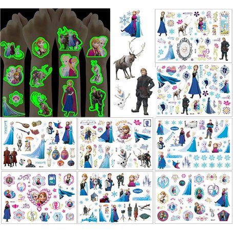 SLQWRVAO Elsa Reine des Neiges Tatouages pour enfants