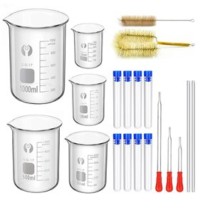 ZEEROQOLAB Ensemble de Bécher en Verre