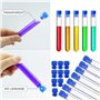 ZEEROQOLAB Ensemble de Bécher en Verre, 5Pcs Gradué Borosilicate Becher 50ml//100ml/250ml/50ml/1000ml(1L) avec 8 Tube à Essai Pl