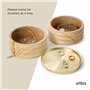 Umbra Tesora Boîte de Rangement en Bois, boîte à Bijoux empilable, Naturel/Laiton