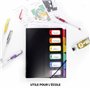 Viquel - Trieur format A5 Rainbow Class - 6 positions - Taille 19x23x1.2cm - Noir