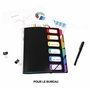 Viquel - Trieur format A5 Rainbow Class - 6 positions - Taille 19x23x1.2cm - Noir