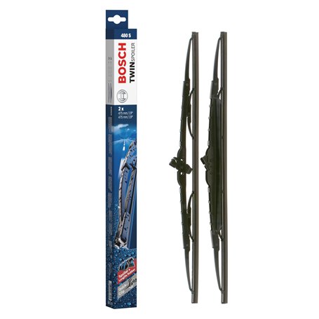 Bosch Balais d'Essuie–Glace Plats Conventionnel Twin Spoiler 480S