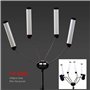Yidoblo FX-8000ii Pliable 50W 3200K-5500K LED Video Studio Four Arms Fill Ring Light avec Port de Chargement USB, trépied de 200
