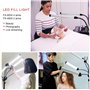 Yidoblo FX-8000ii Pliable 50W 3200K-5500K LED Video Studio Four Arms Fill Ring Light avec Port de Chargement USB, trépied de 200