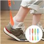 JDCMEI 4 Pièces Chausse Pieds Long Manche, Chausse Pied Telescopique, 4 Couleurs Plastique Chaussé Pieds, 29-70 cm Chausse-Pieds