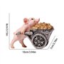 Figurine de chariot à pousser d'animaux de dessin animé - Ornement animal décoratif